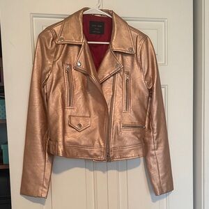 Love Tree Women's Metallic Leather Jacket